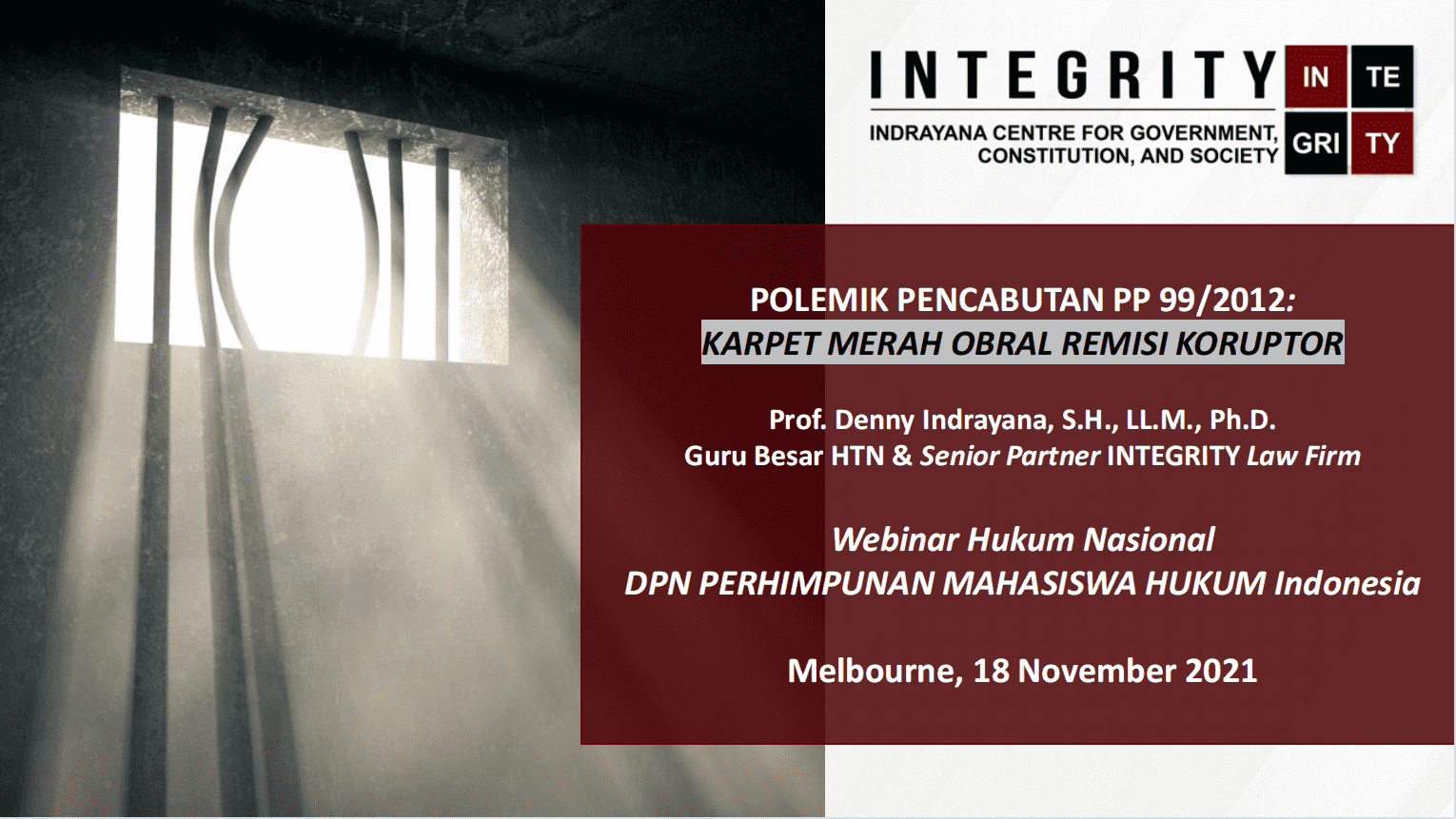 Cover_[INTEGRITY-Denny Indrayana] PERMAHI - Pembatalan PP 99