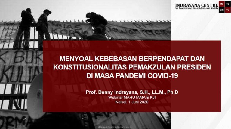 [FINAL] Denny Indrayana - Kebebasan Berpendapat dan Impeachmemt Presiden