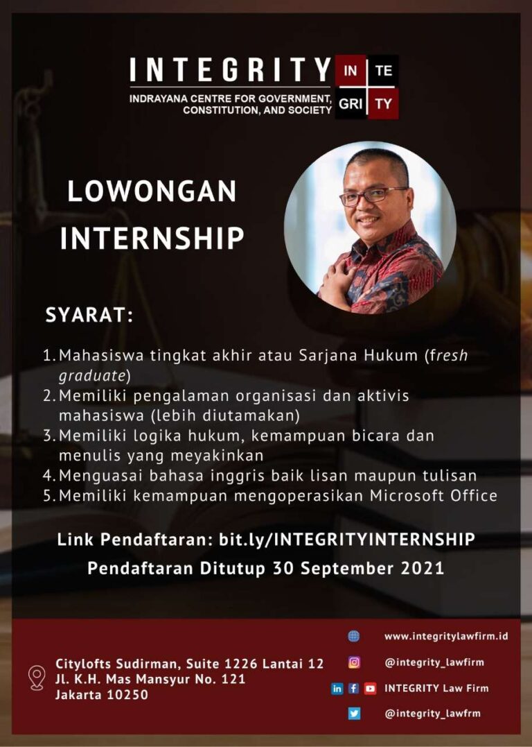 Lowongan Internship INTEGRITY