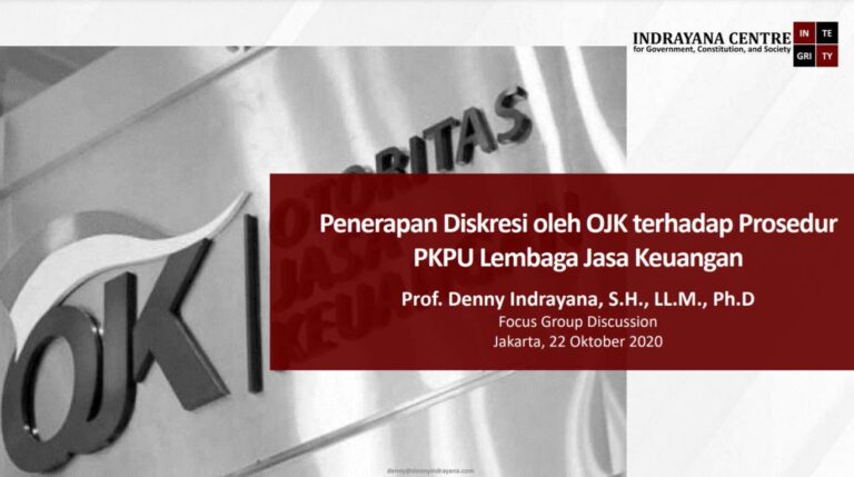 PENERAPAN DISKRESI OLEH OJK TERHADAP PROSEDUR PKPU LEMBAGA JASA KEUANGAN