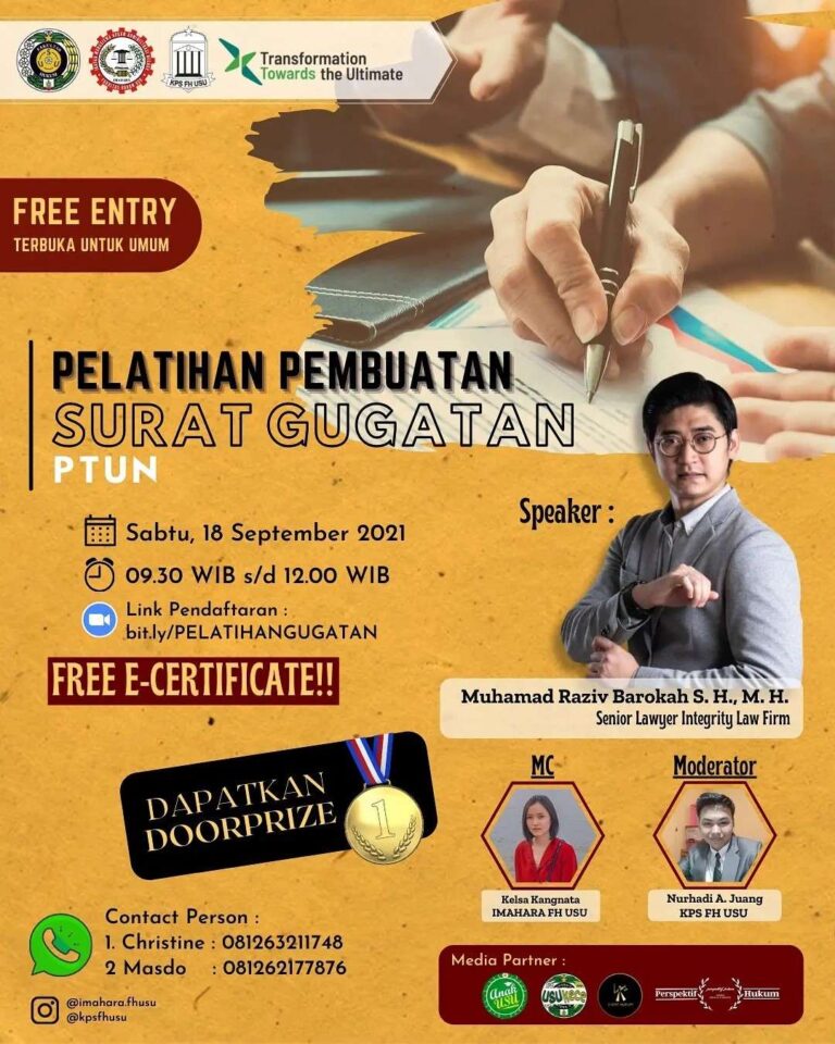 Pelatihan Pembuatan Surat Gugatan PTUN